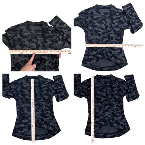 Lululemon Camo Sweatshirt Size 4  Close to Crossing Jacquard Black RULU - Picture 13 of 14